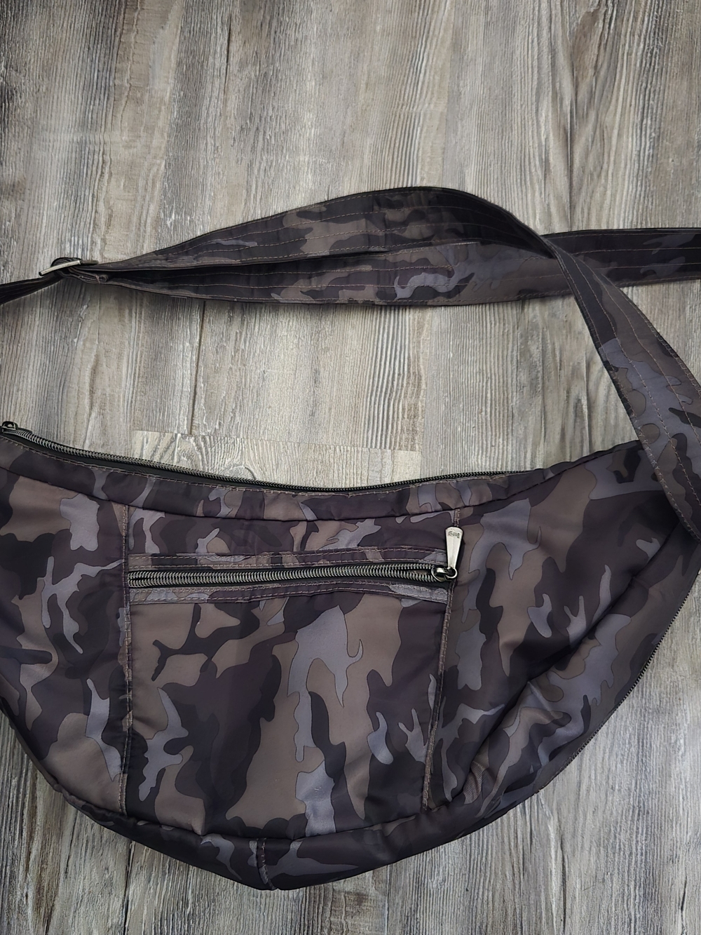 lug Camouflage Crossbody Bag - Brown & Black